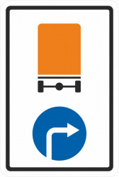 Дорожный знак 4.8.2 Направление движения транспортных средств с опасными грузами