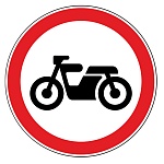 Дорожный знак 3.5 Движение мотоциклов запрещено 1