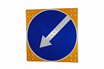 Дорожный знак светодиодный 4.2.1-4.2.2 «Объезд препятствия справа-слева» на щите (стрелка импульсная) 1
