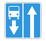 Дорожный знак 5.11 Дорога с полосой для маршрутных транспортных средств 1