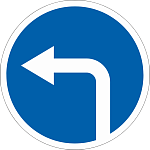 Дорожный знак 4.1.3 Движение налево 1