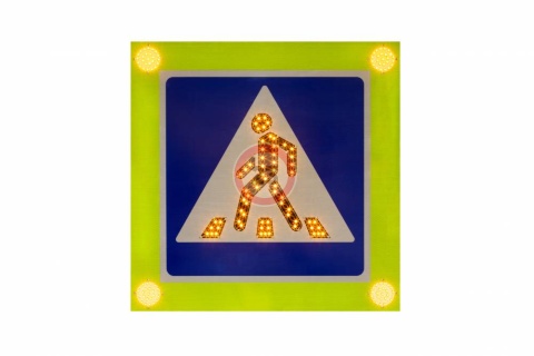 Знак светодиодный двухсторонний 5.19.1-5.19.2 «Пешеходный переход», повышенной яркости