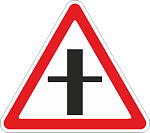 Дорожный знак 2.3.1 Пересечение со второстепенной дорогой 1