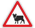 Дорожный знак 1.26 Перегон скота 1