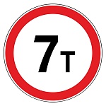 Дорожный знак 3.11 Ограничение массы 1