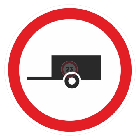 Дорожный знак 3.7 Движение с прицепом запрещено