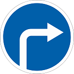 Дорожный знак 4.1.2 Движение направо 1
